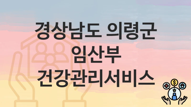 경상남도 의령군
임산부 건강관리서비스