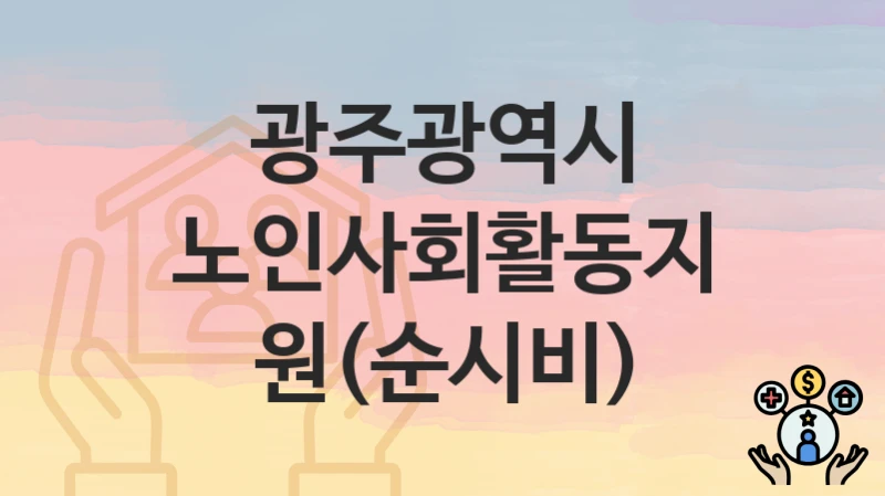 광주광역시
노인사회활동지원(순시비)