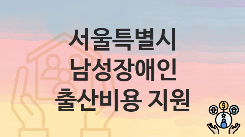 서울특별시
남성장애인 출산비용 지원