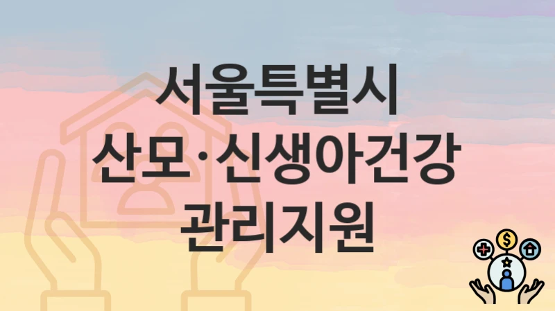 서울특별시
산모·신생아건강관리지원