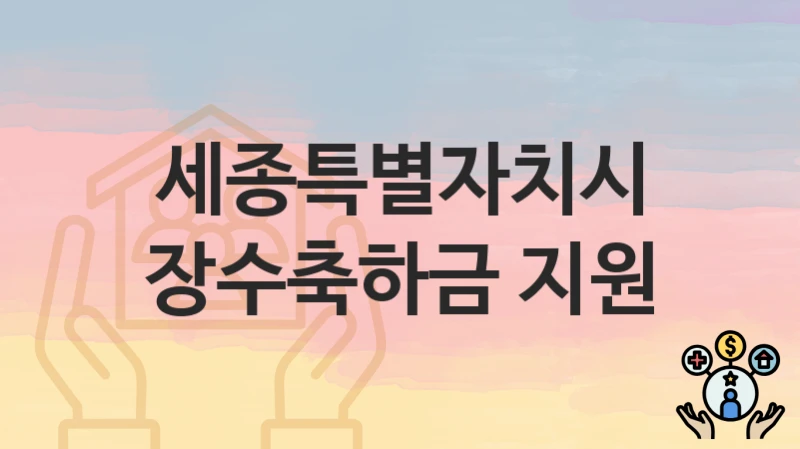 세종특별자치시
장수축하금 지원