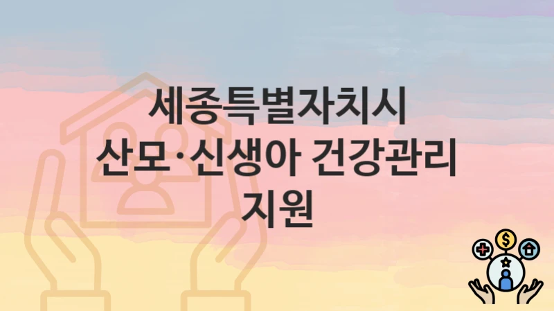세종특별자치시
산모·신생아 건강관리 지원