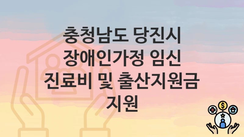 충청남도 당진시
장애인가정 임신 진료비 및 출산지원금 지원