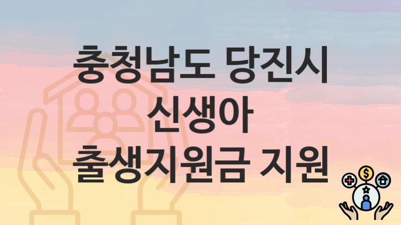충청남도 당진시
신생아 출생지원금 지원