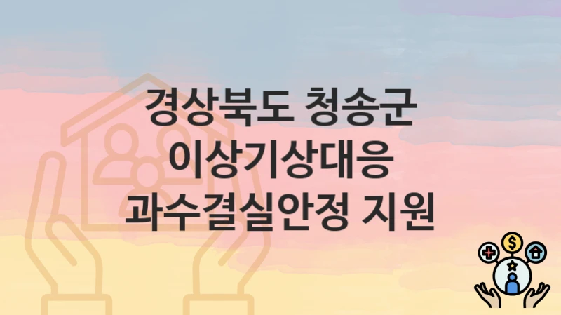 경상북도 청송군
이상기상대응 과수결실안정 지원