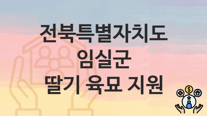 전북특별자치도 임실군
딸기 육묘 지원