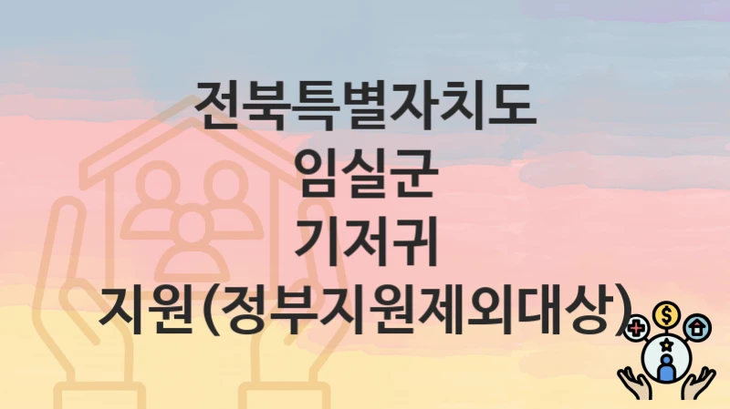 전북특별자치도 임실군
기저귀 지원(정부지원제외대상)