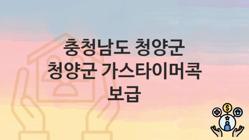 충청남도 청양군
청양군 가스타이머콕 보급