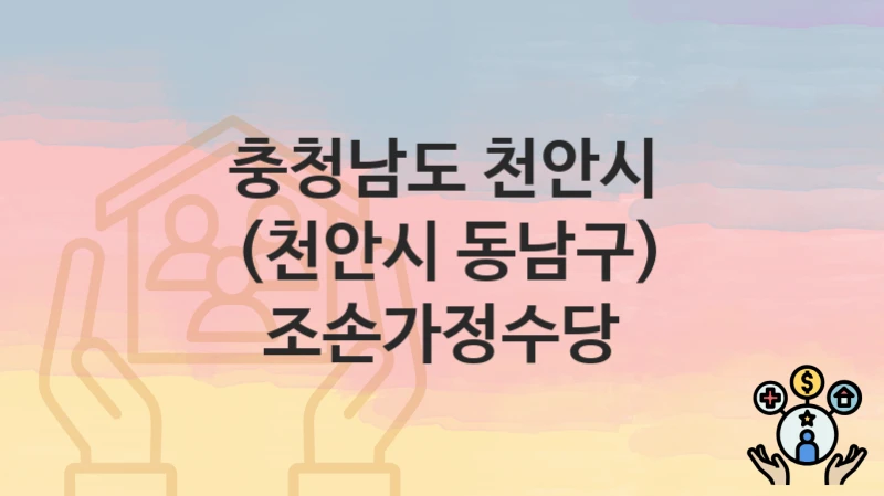 충청남도 천안시
(천안시 동남구) 조손가정수당