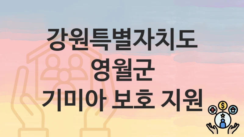 “기미아 보호 지원” 강원특별자치도 영월군 복지지원혜택 일정과 신청방법